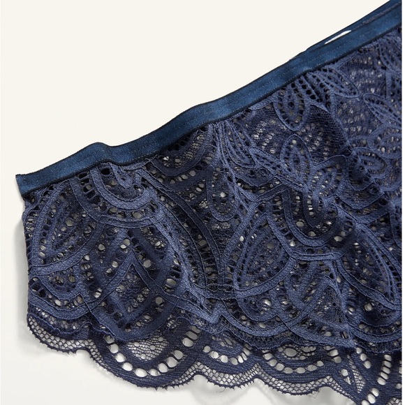 NWT OLD NAVY Lace Cheeky Thong Underwear  Medium Color: Volcanic Glass - Picture 4 of 5